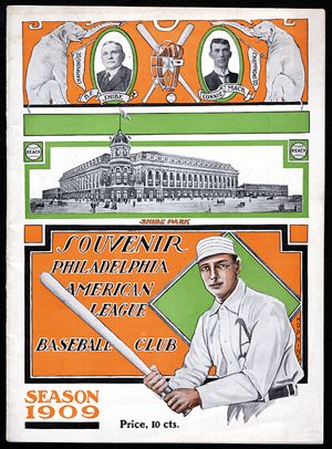 1909 Cleveland Indians Shibe Park Opening Day
